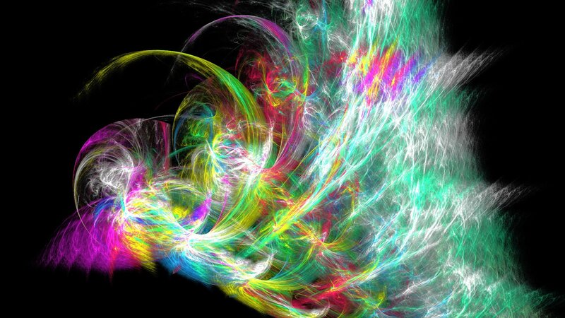 vibrant fractal energy swirl