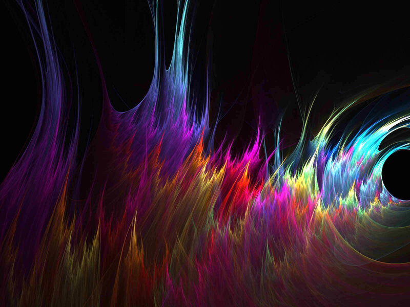 vibrant fractal energy swirl