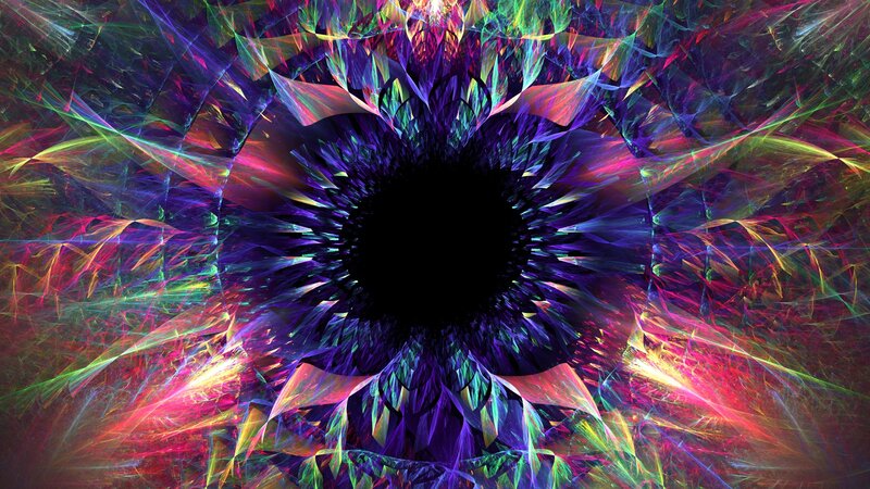 vibrant fractal eye pattern