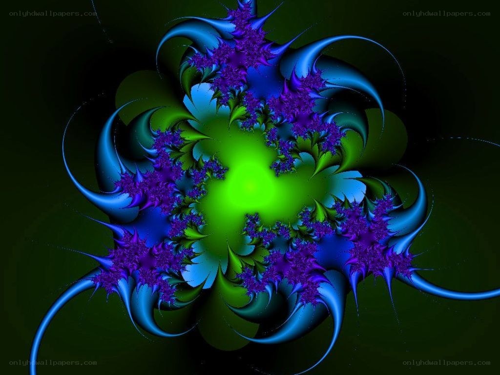 vibrant fractal flower