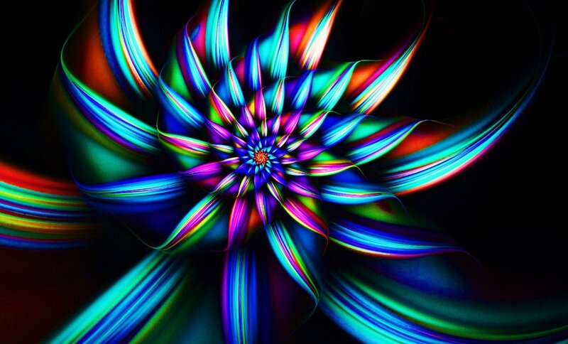vibrant fractal flower