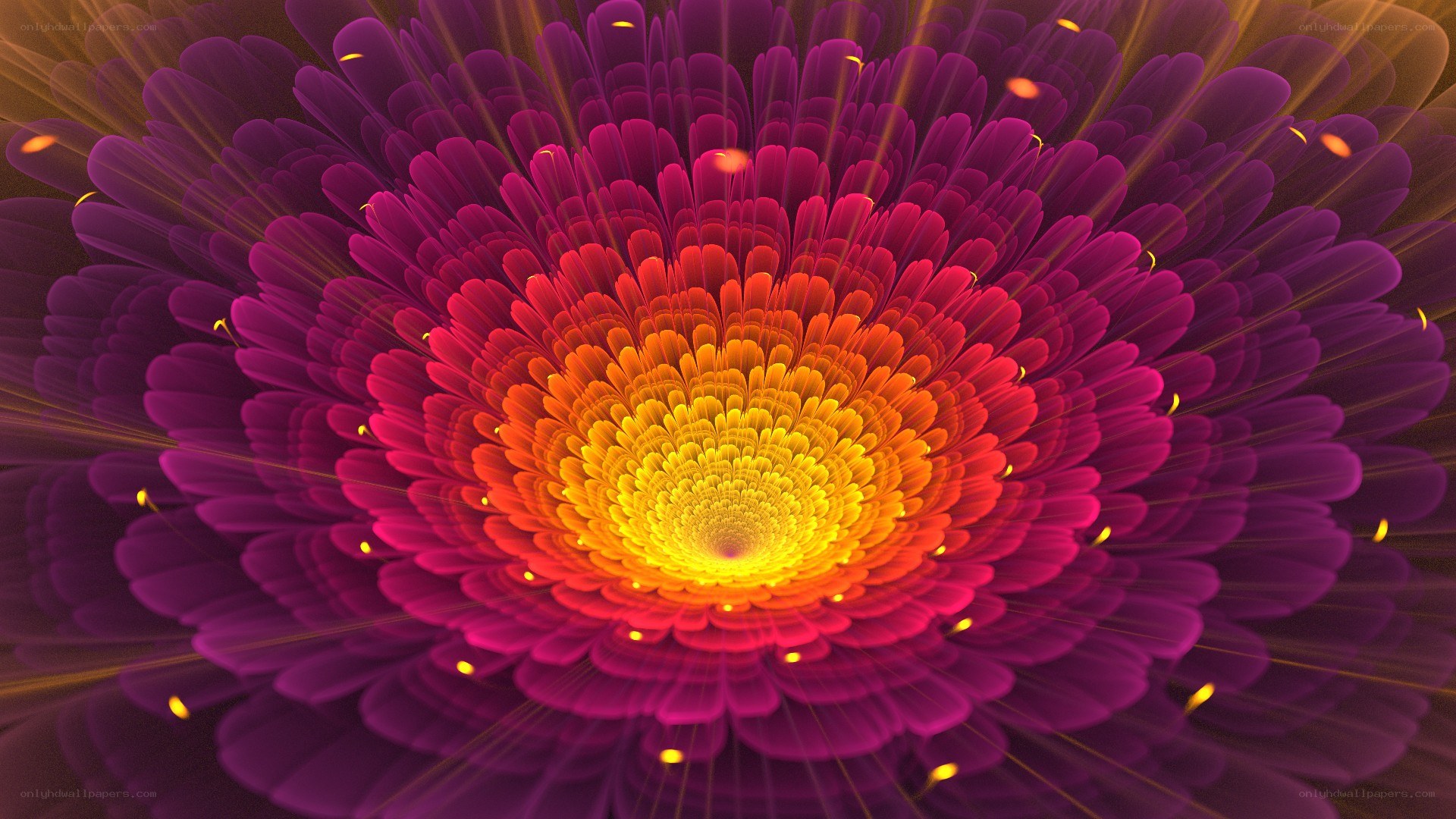 vibrant fractal flower bloom