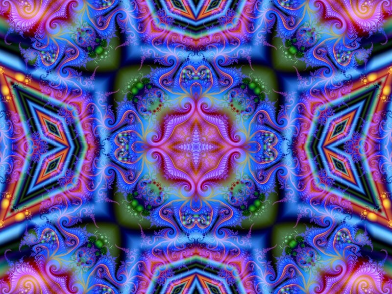 vibrant fractal kaleidoscope