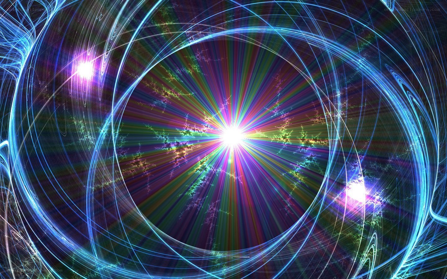 vibrant fractal light burst