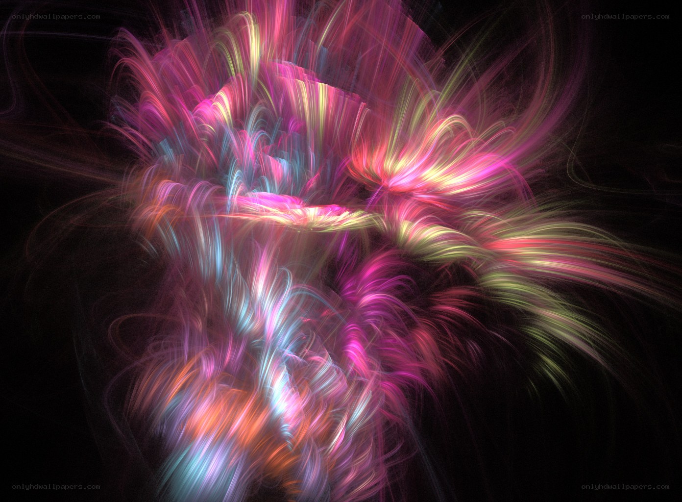 vibrant fractal light burst