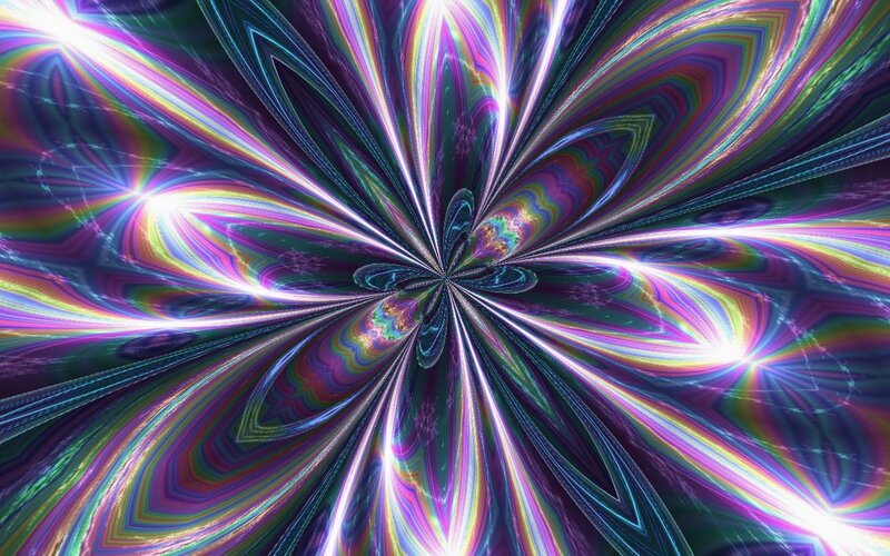 vibrant fractal light burst