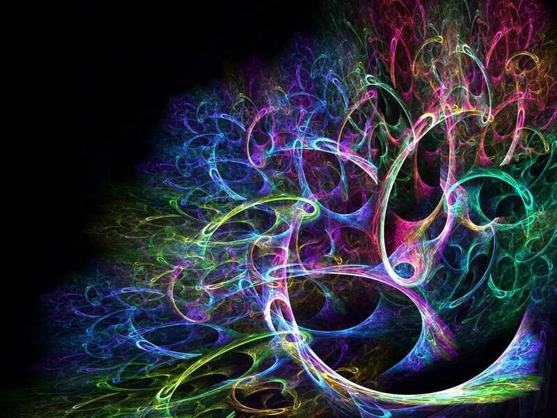 vibrant fractal light patterns