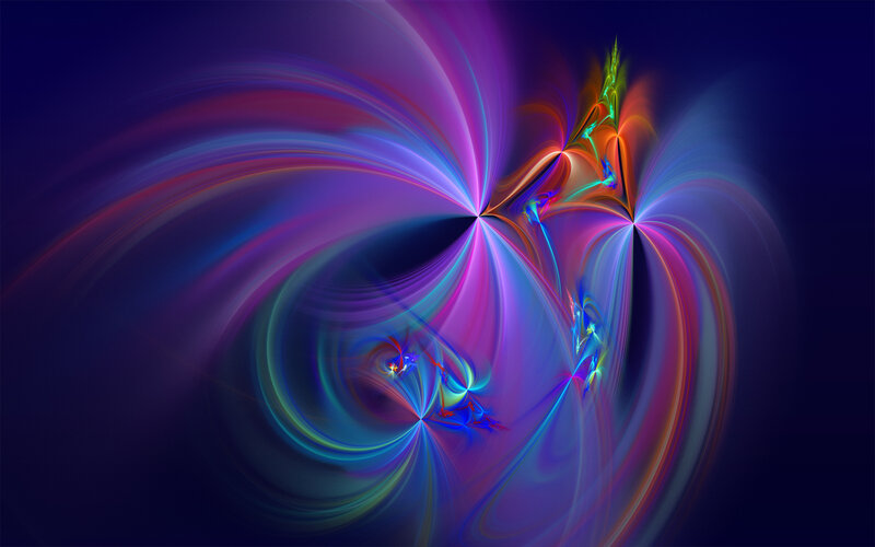 vibrant fractal light patterns
