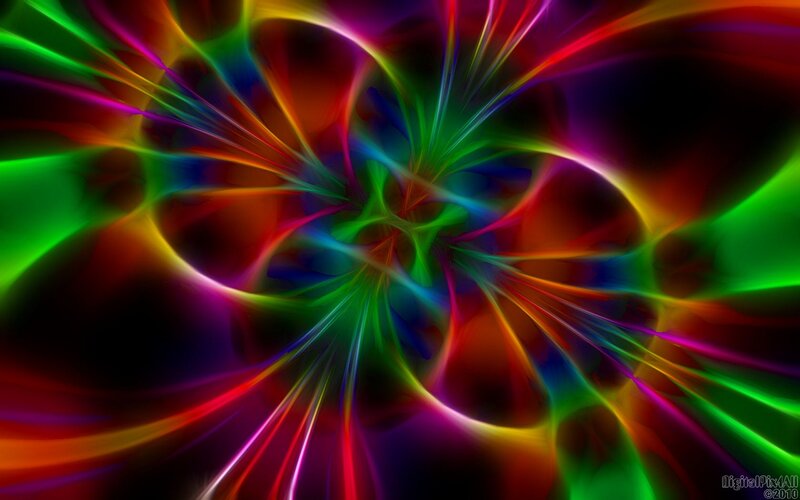 Vibrant fractal light patterns