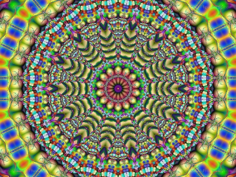 vibrant fractal mandala