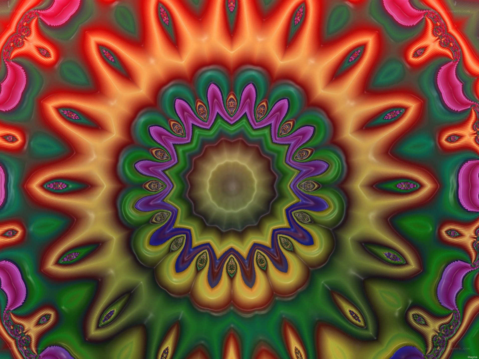 vibrant fractal mandala