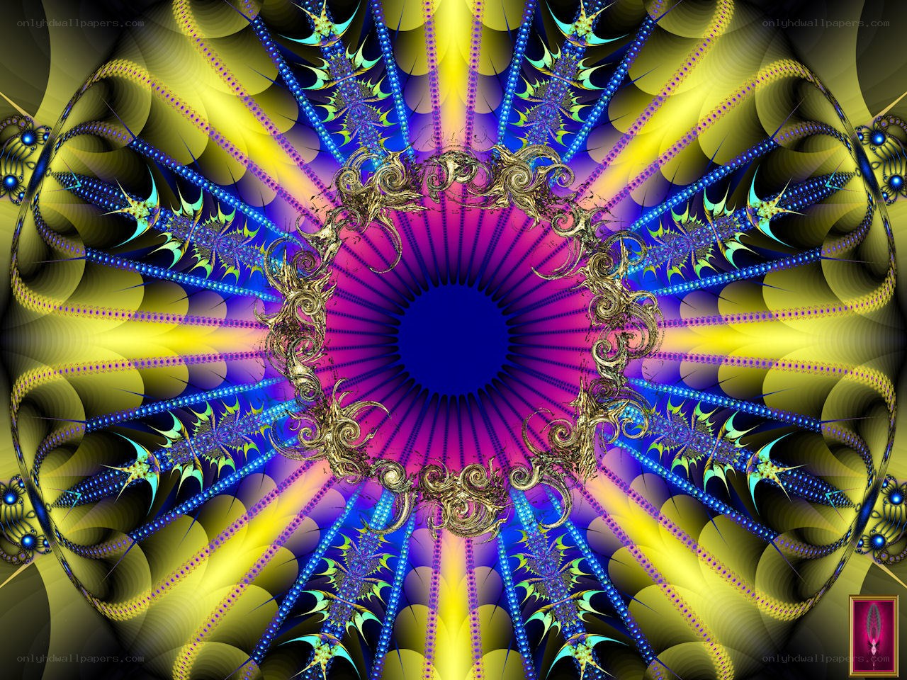 vibrant fractal mandala