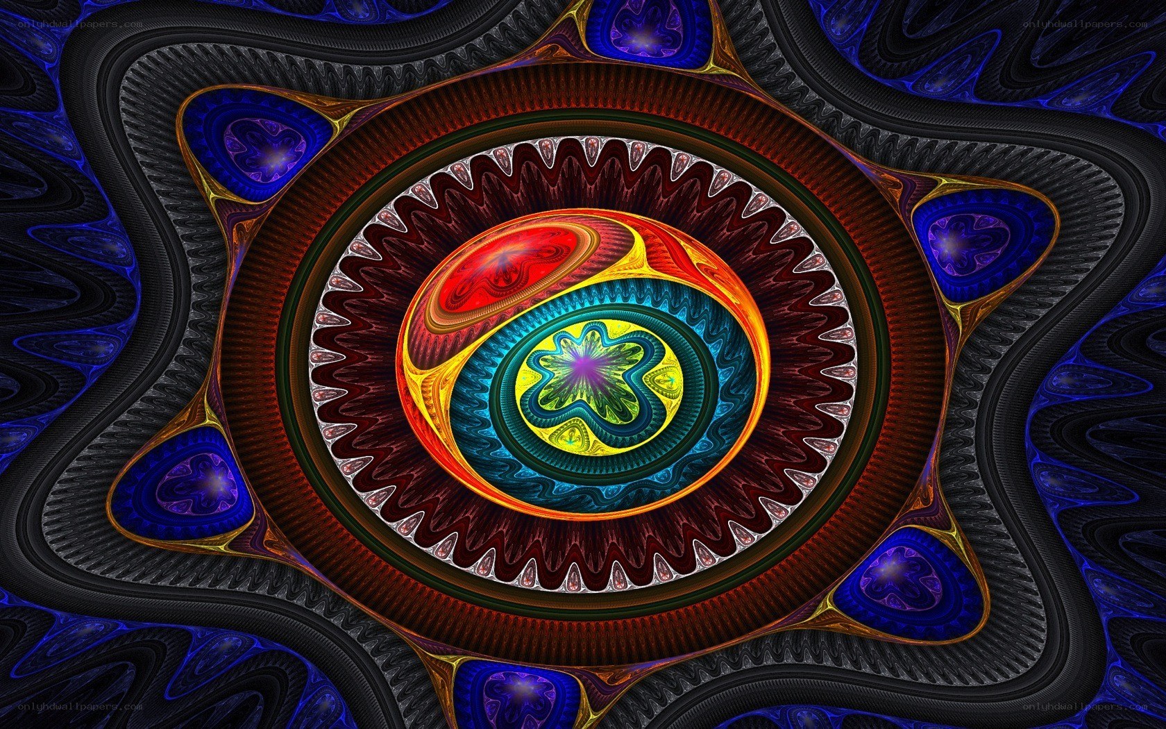 vibrant fractal mandala