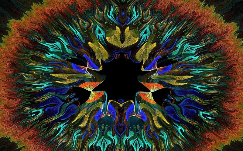 vibrant fractal mandala