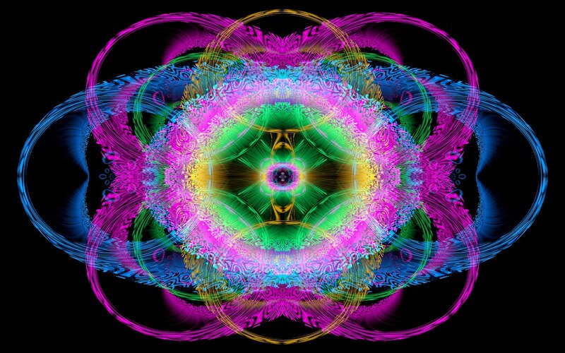 vibrant fractal mandala