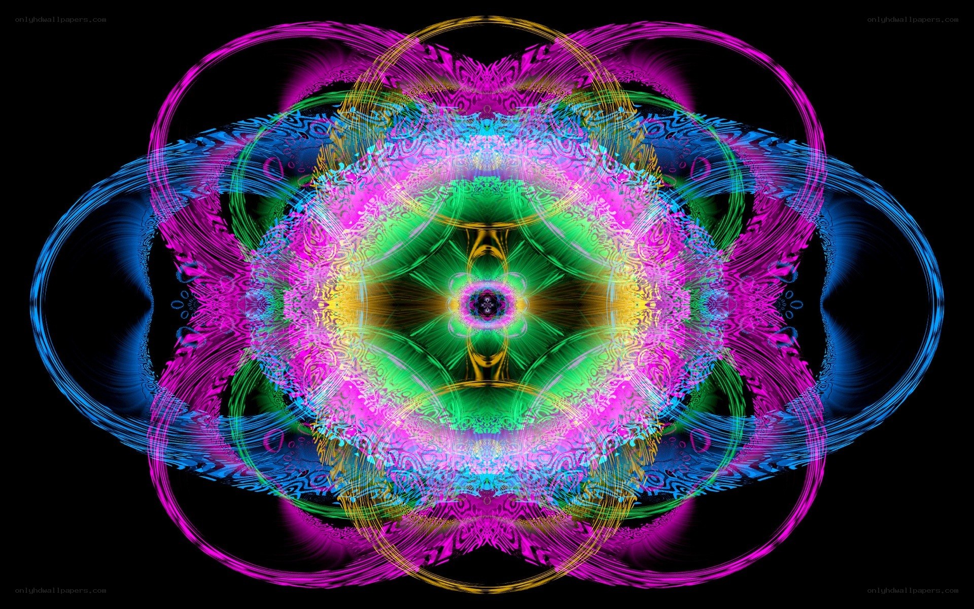 vibrant fractal mandala