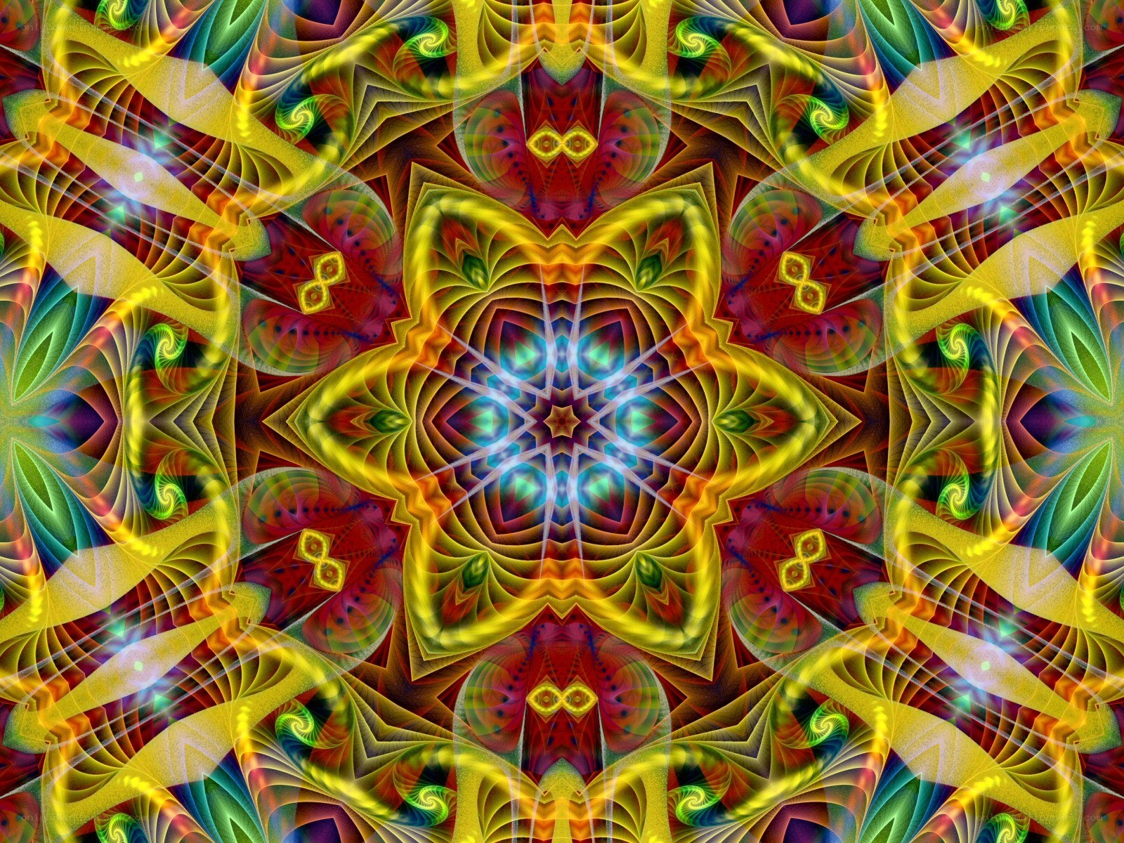 vibrant fractal mandala
