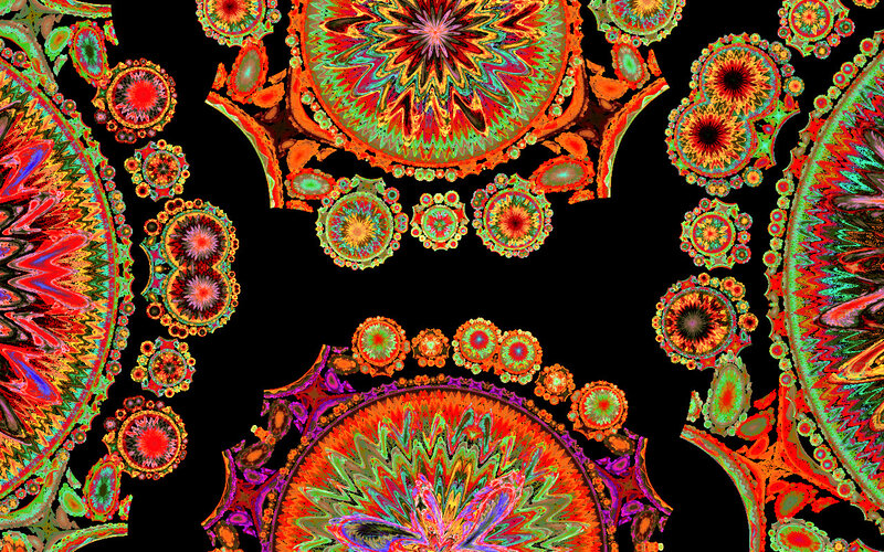 vibrant fractal mandala patterns