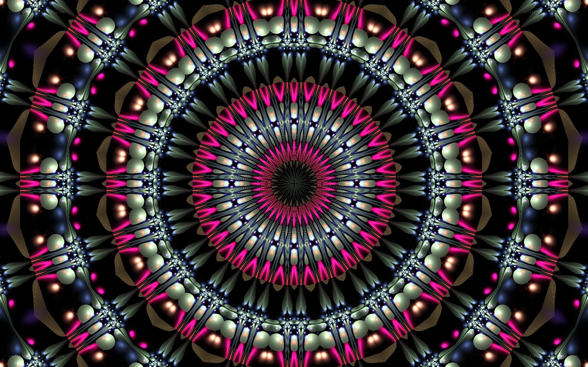 vibrant fractal mandala