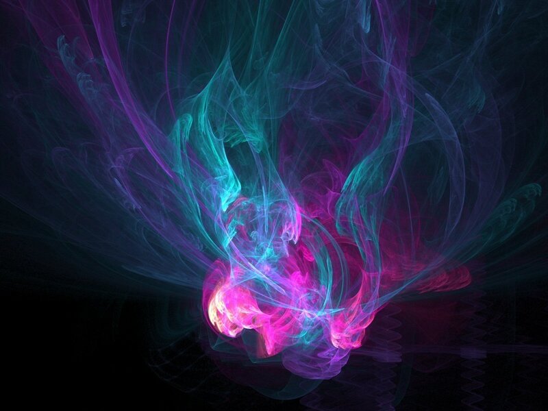 vibrant fractal smoke swirl