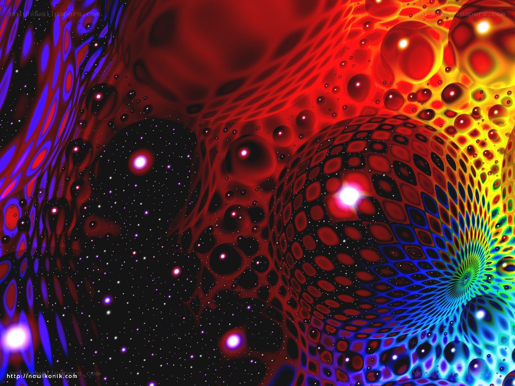 vibrant fractal space scene