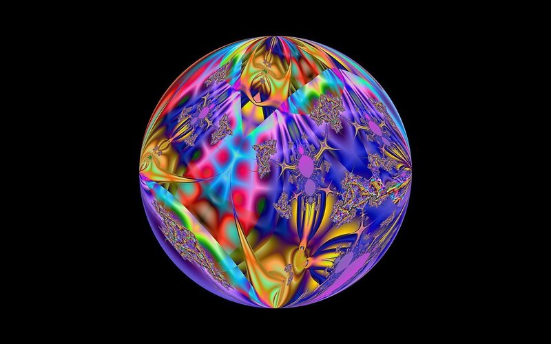 vibrant fractal sphere
