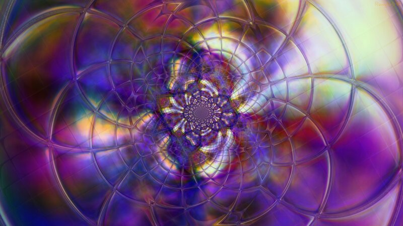 vibrant fractal spiral