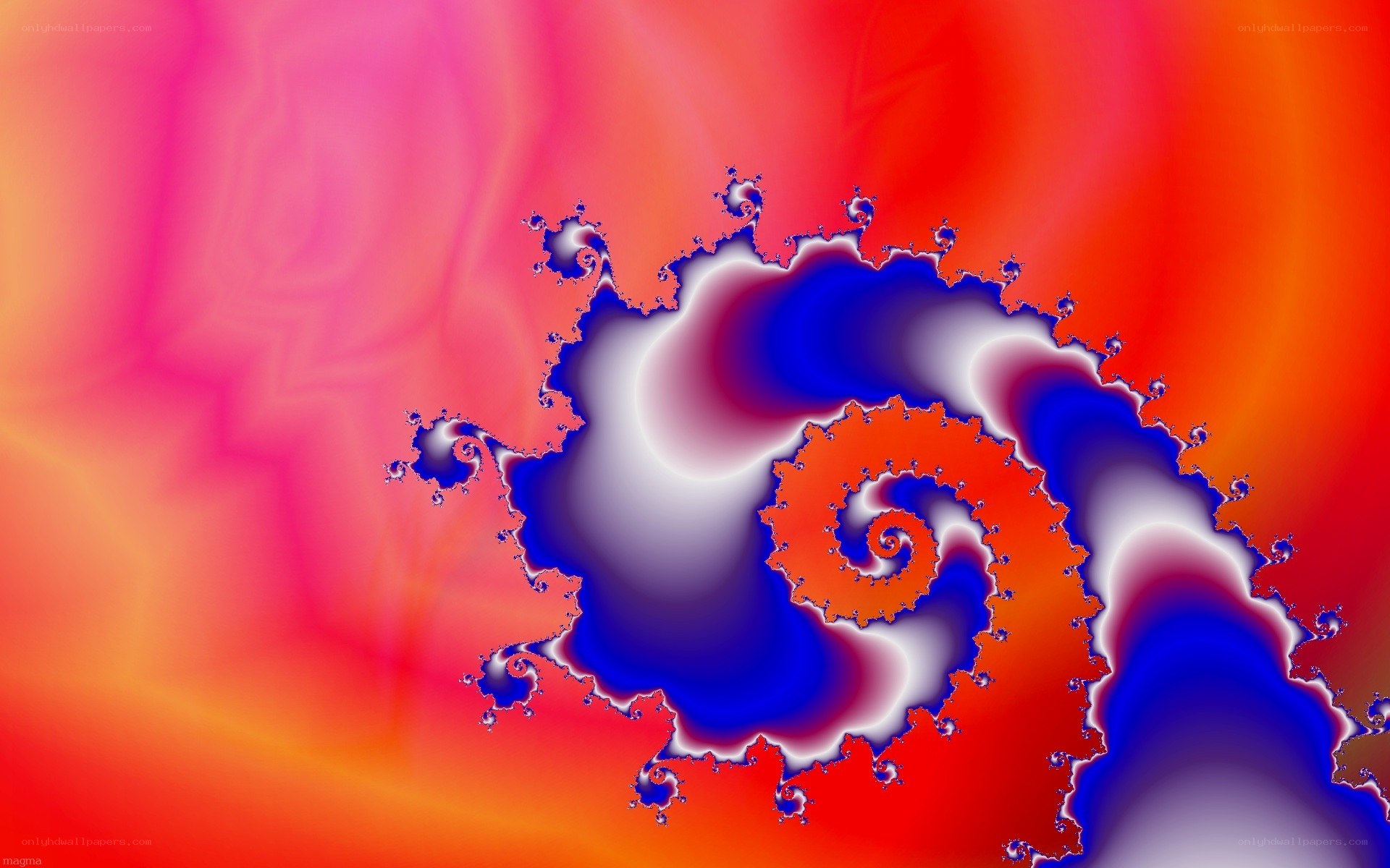 vibrant fractal spiral