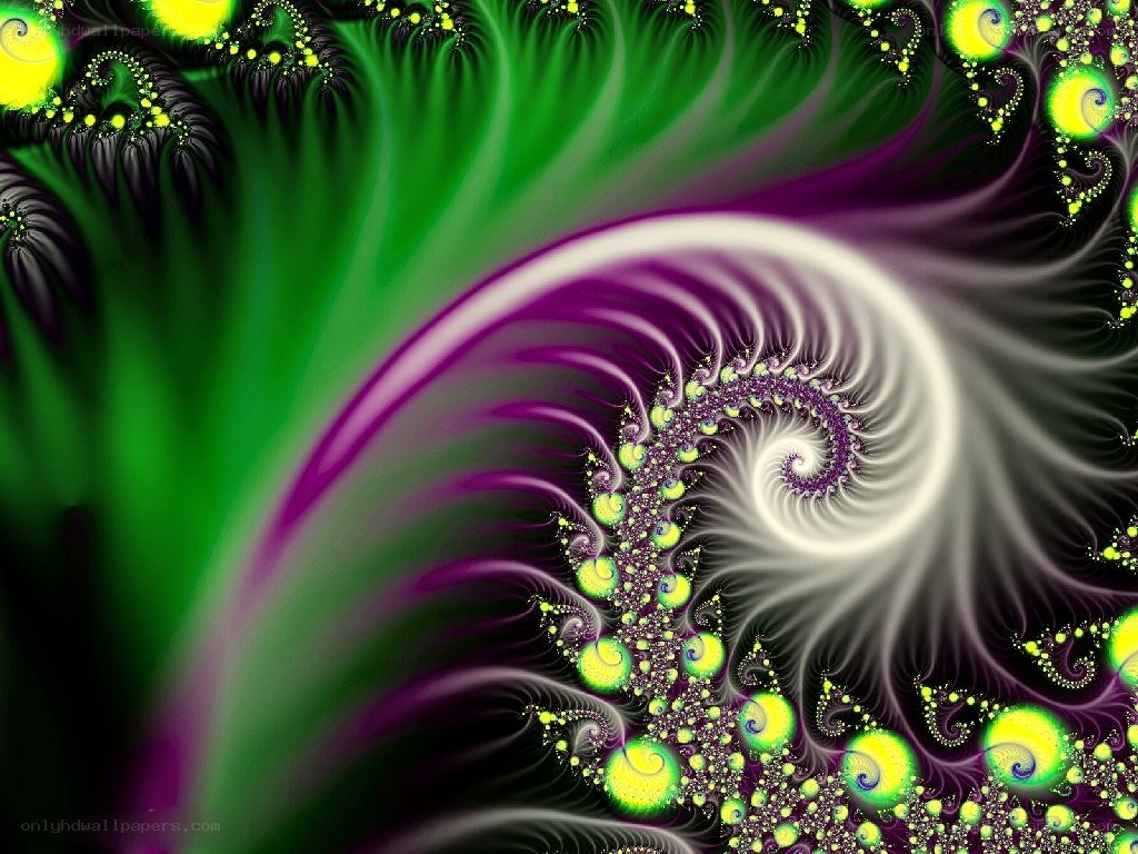 vibrant fractal spiral
