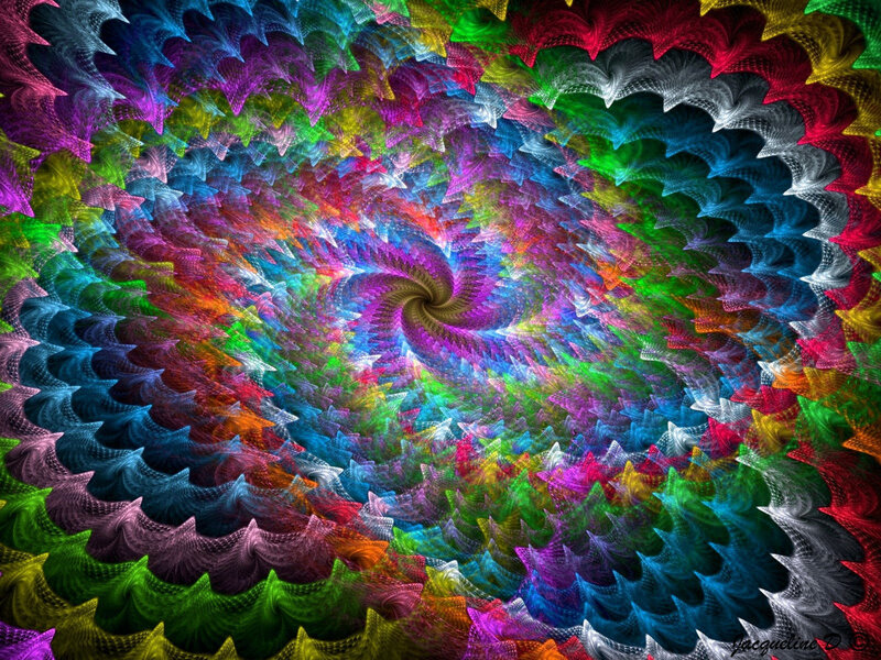 vibrant fractal spiral