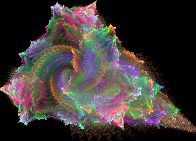 vibrant fractal spiral