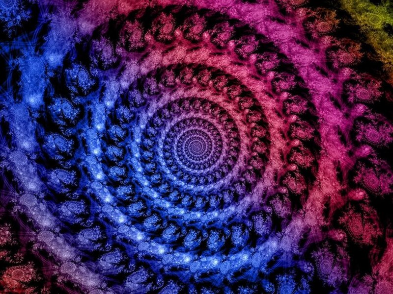 vibrant fractal spiral