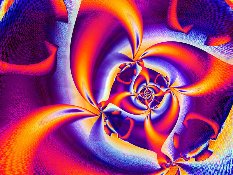vibrant fractal spiral