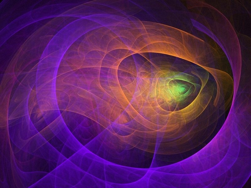 vibrant fractal spiral