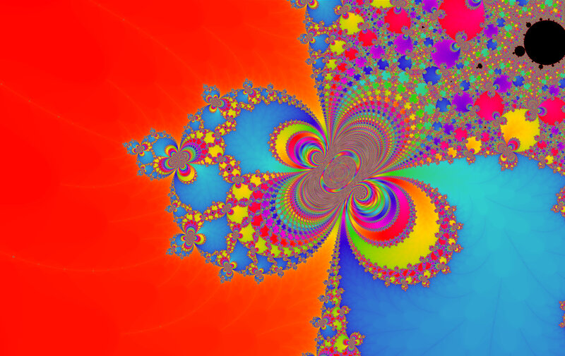 vibrant fractal spiral