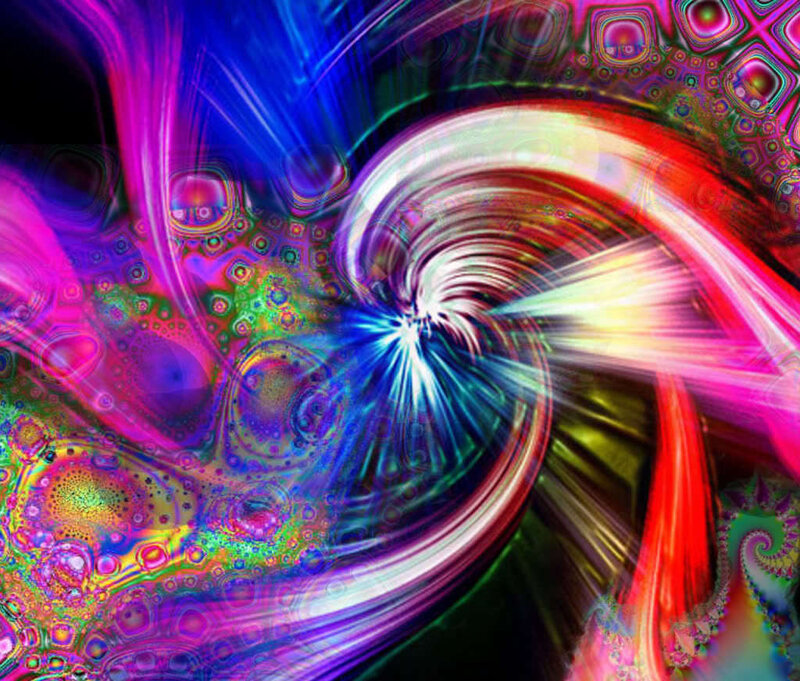 vibrant fractal spiral artwork