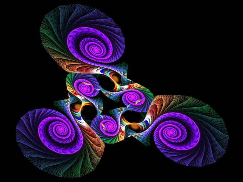 vibrant fractal spiral design