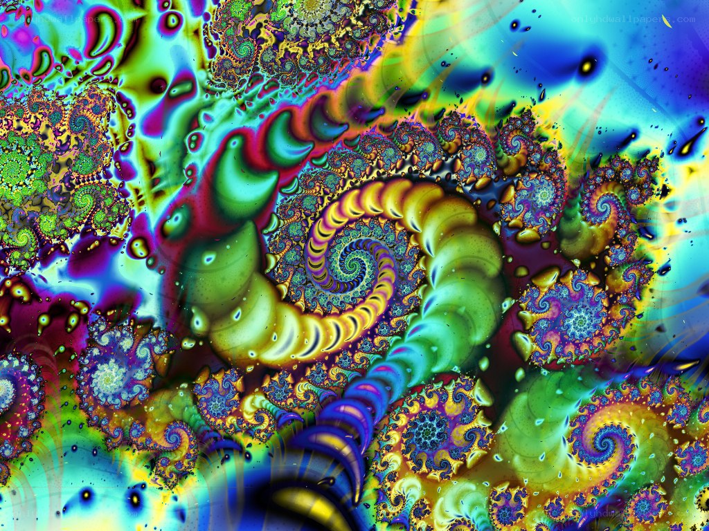vibrant fractal spiral pattern