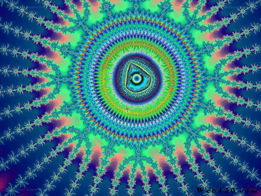 vibrant fractal spiral pattern
