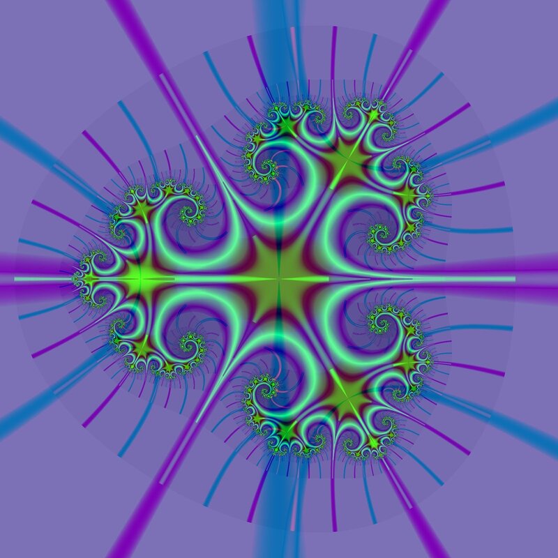 vibrant fractal spiral pattern
