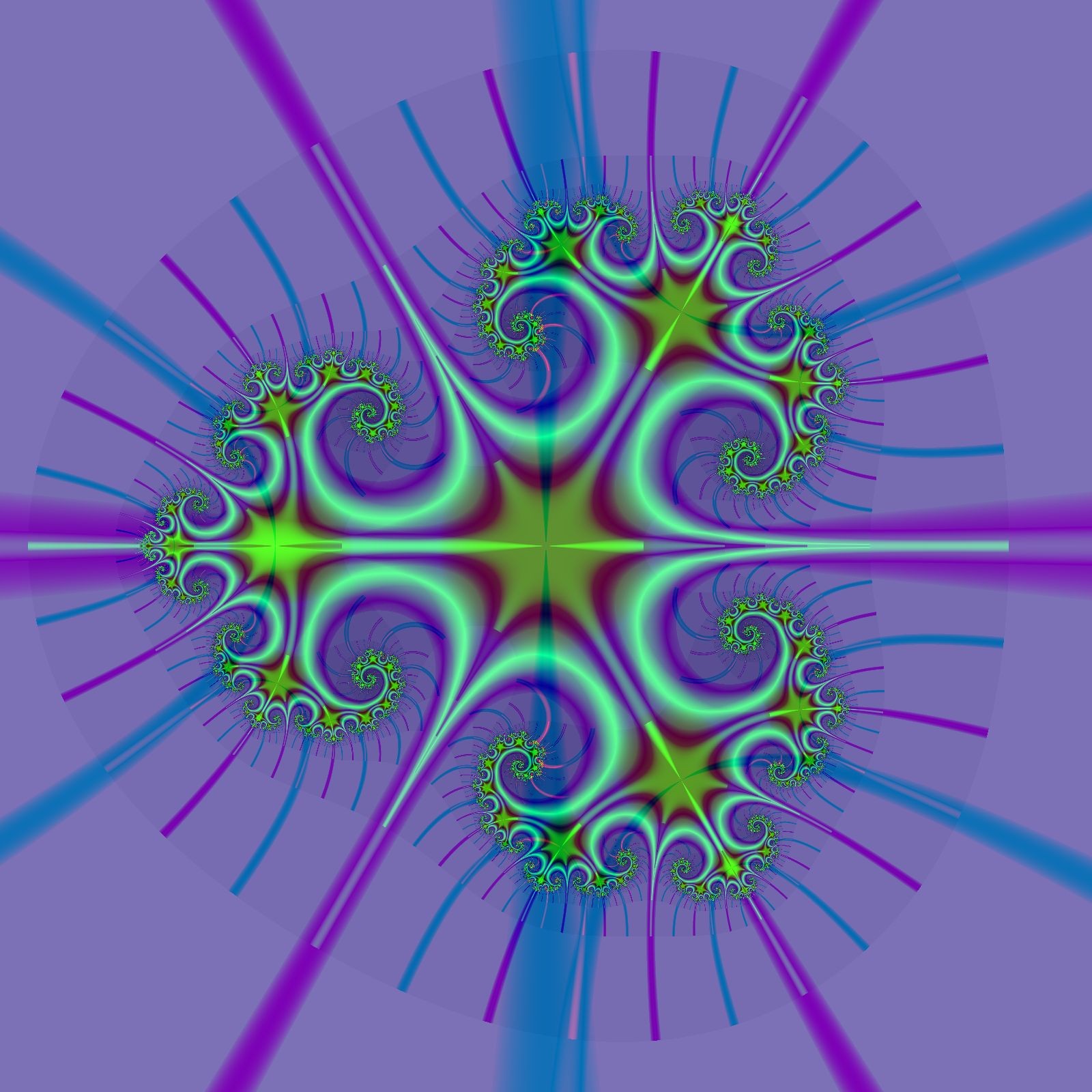 vibrant fractal spiral pattern