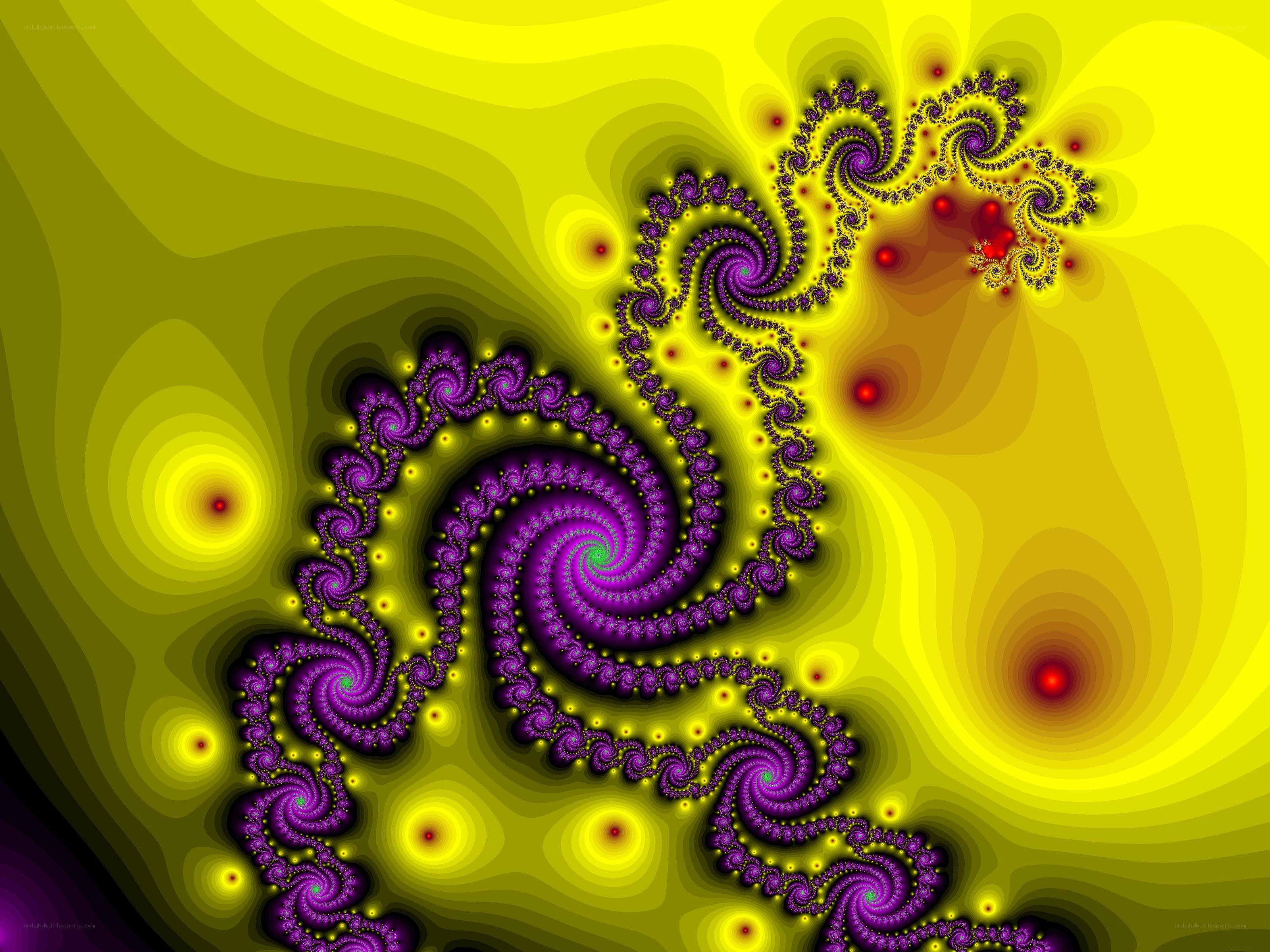 vibrant fractal spiral pattern
