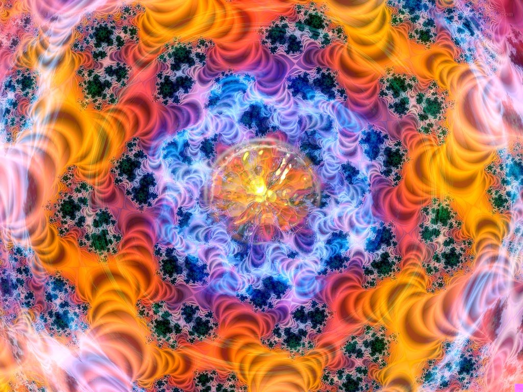 vibrant fractal spiral pattern