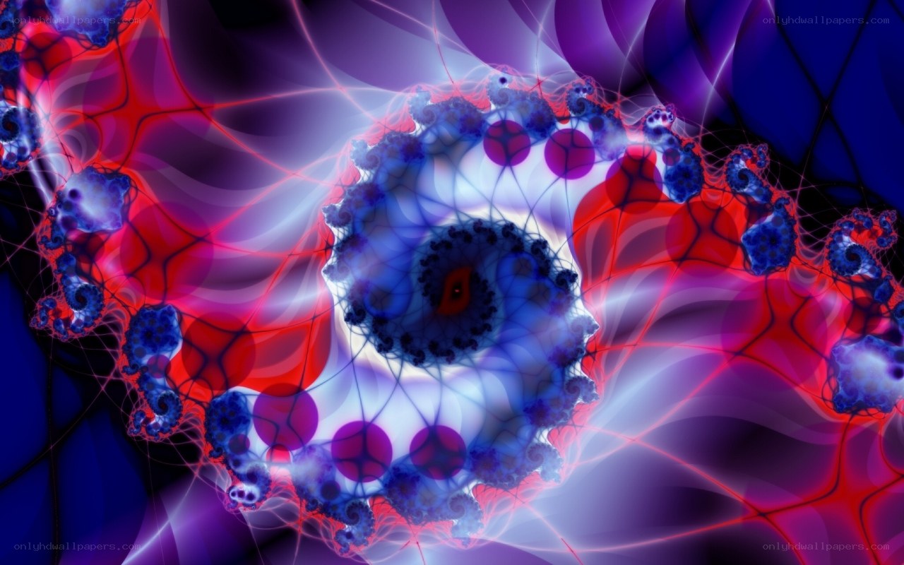 vibrant fractal spiral pattern