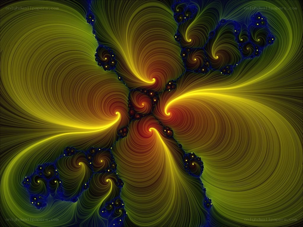 vibrant fractal spiral pattern