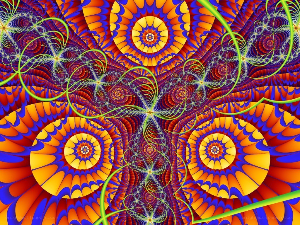 vibrant fractal spiral pattern