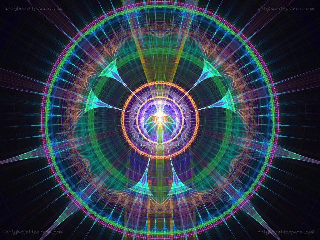 vibrant fractal spiral pattern