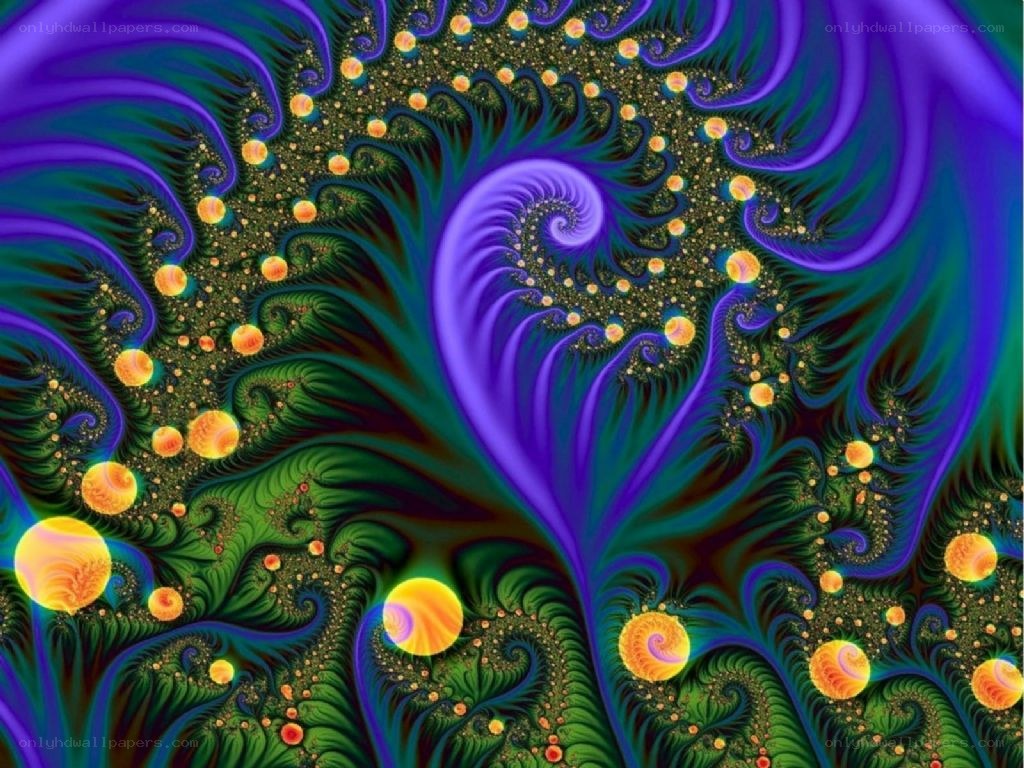vibrant fractal spiral pattern