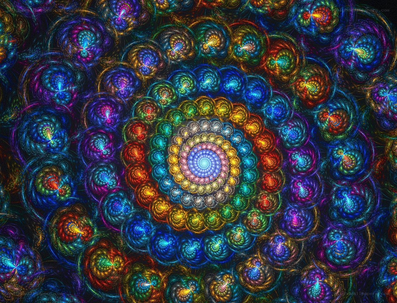 vibrant fractal spiral pattern