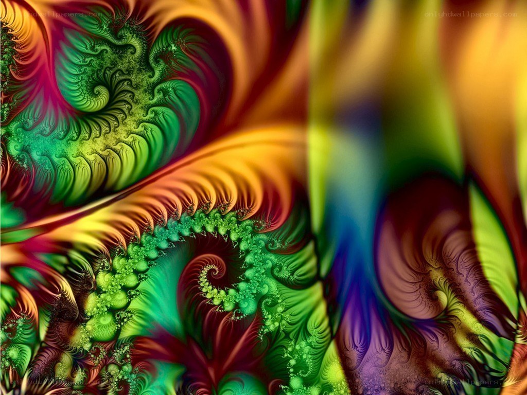 vibrant fractal spiral pattern